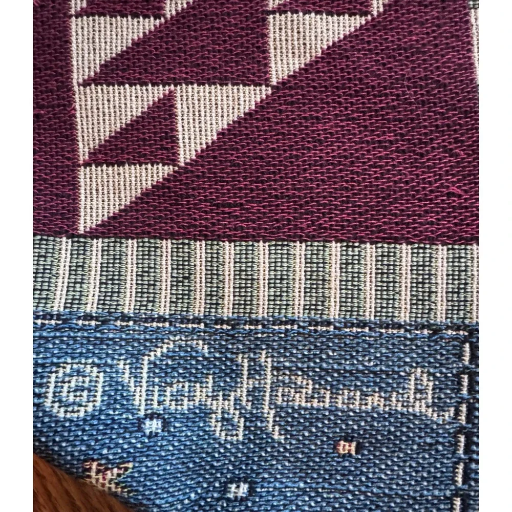 Vicky Howard Calendar Year Woven Tapestry Throw Blanket Wall‎ Hanging 12 Months